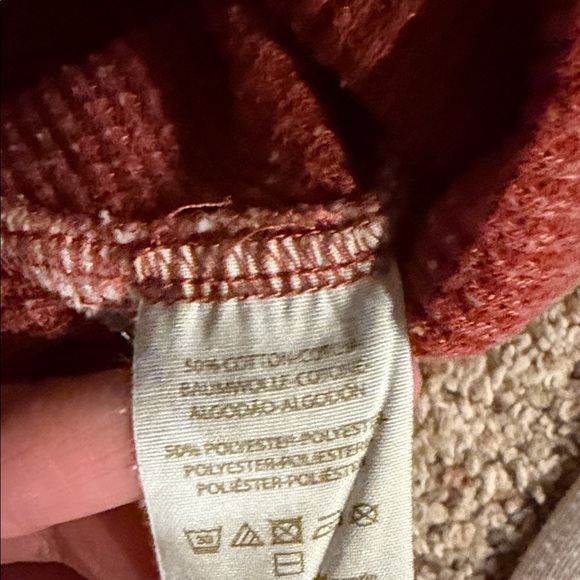 Free People We The Free Red and Cream Long Sleeve Top - Picture 4 of 9